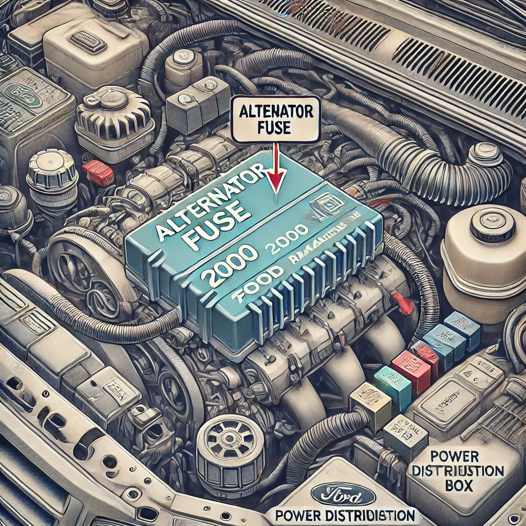 2000 ford ranger alternator fuse location