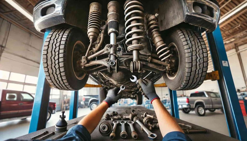 What Suspension components should I check if my truck shakes