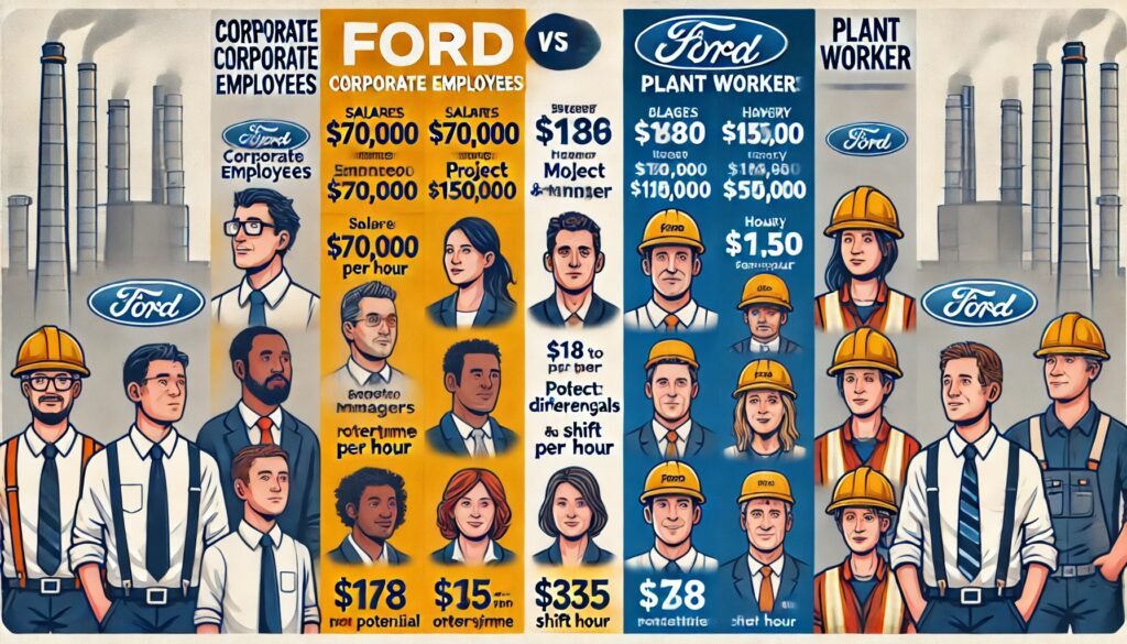 What Is The Pay Difference Between Ford Corporate Employees And Plant Workers